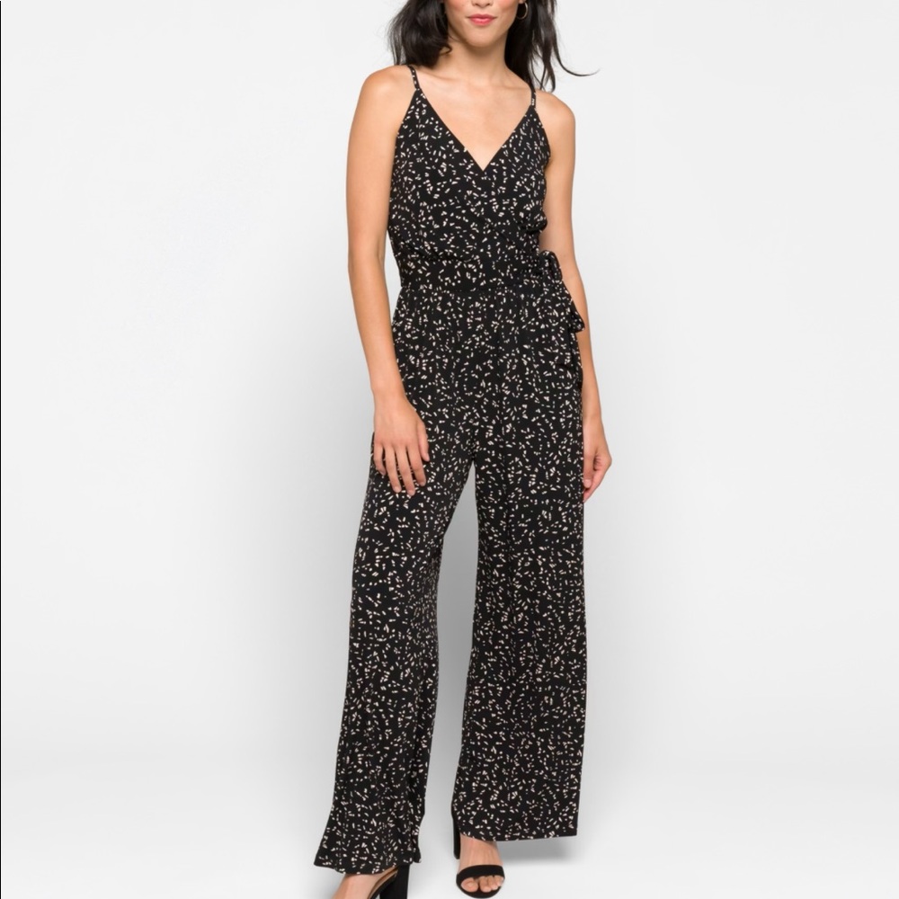 Black and White Patterned Jumpsuit